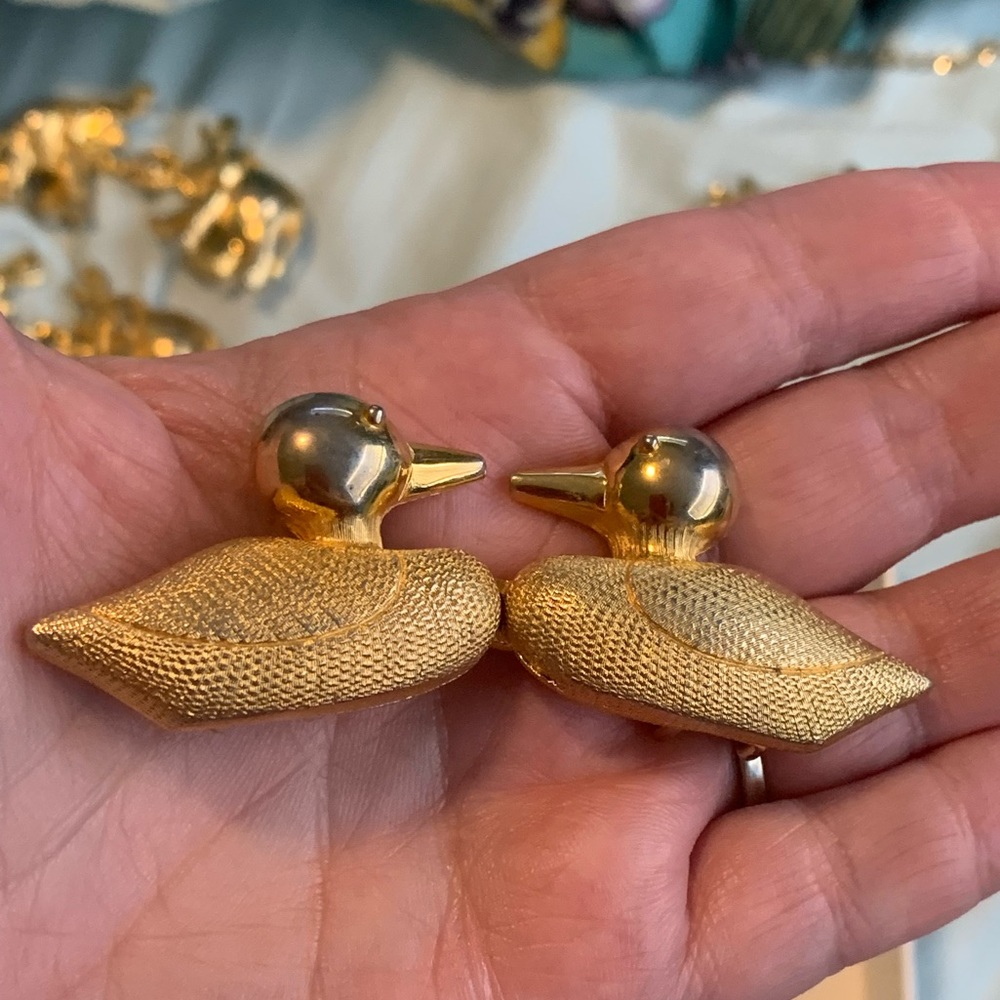 Vintage mini d n mallard duck belt buckle